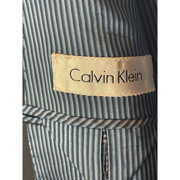 Calvin Klein Mens Wool Suit Blazer Coat Single Breasted Long Sleeve Gray SZ 46R - Picture 5 of 6